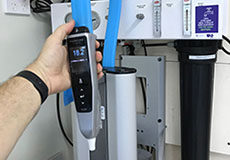 a researcher uses the flex water system