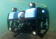 the rov above some coral