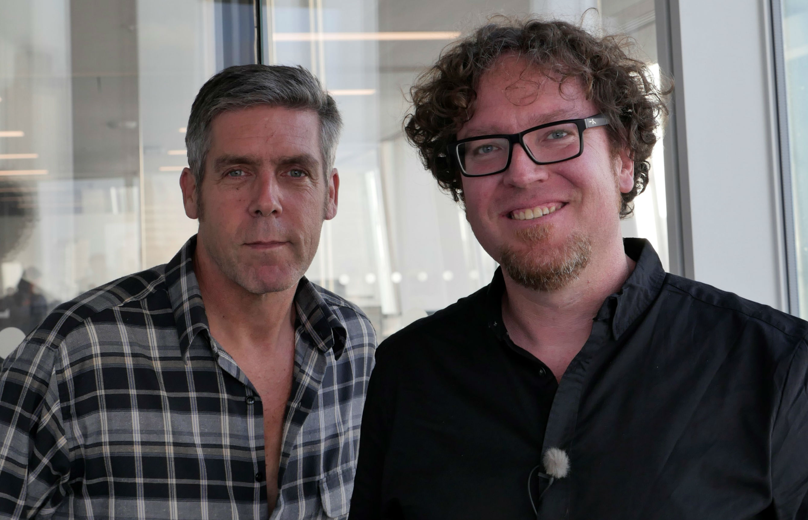 Dr Seb Kaempf (right) with Richard Gizbert, creator of The Listening Post, Al Jazeera’s weekly media critique and analysis show - one of many people Dr Kaempf interviewed in developing the course.
