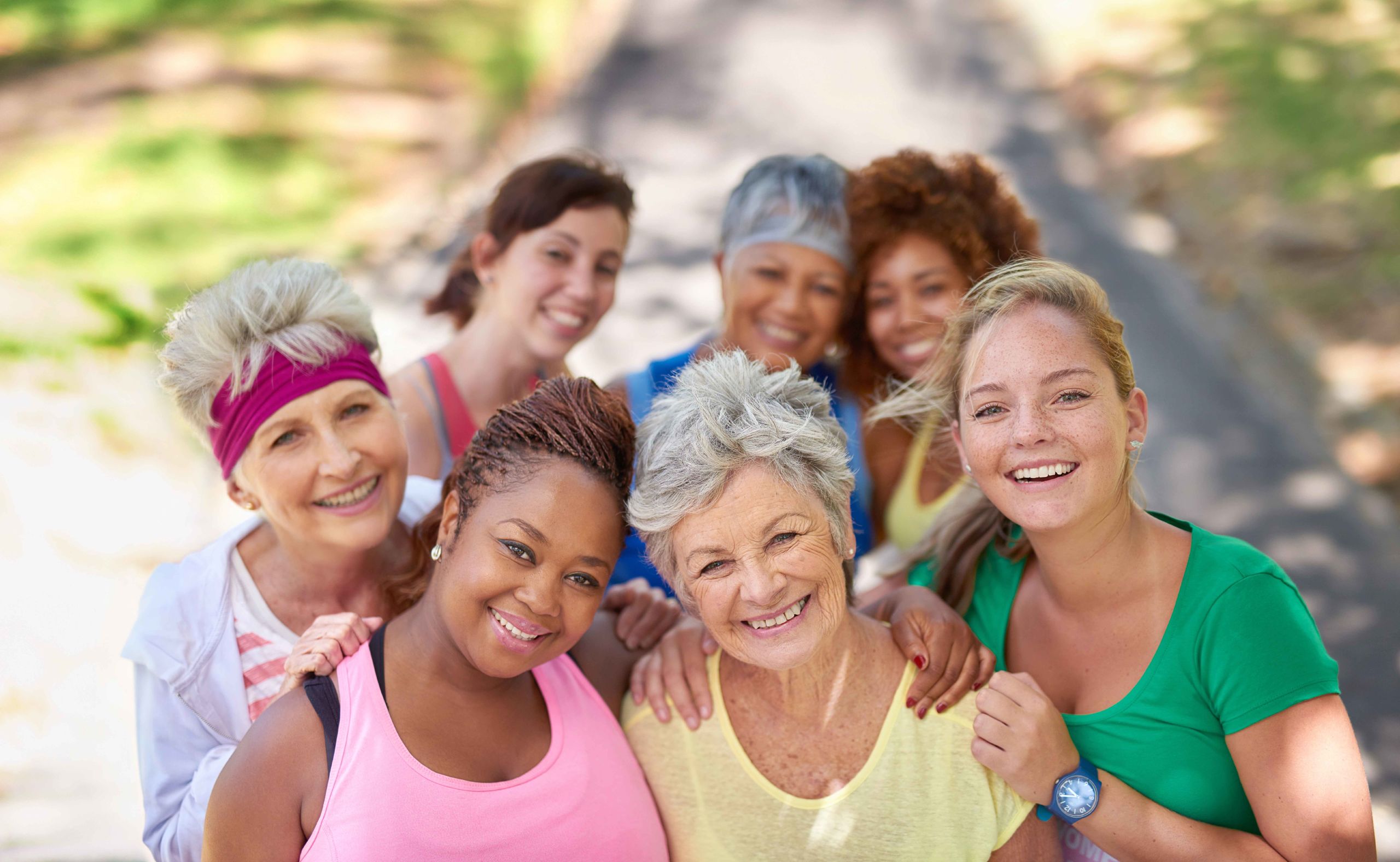 Group of women in park