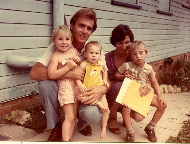Original program participant Steven Casos pictured with his family (right) and as a young adult.
