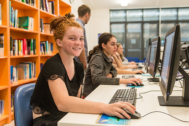 Students in computer room
