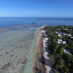 aerial view of heron island research station