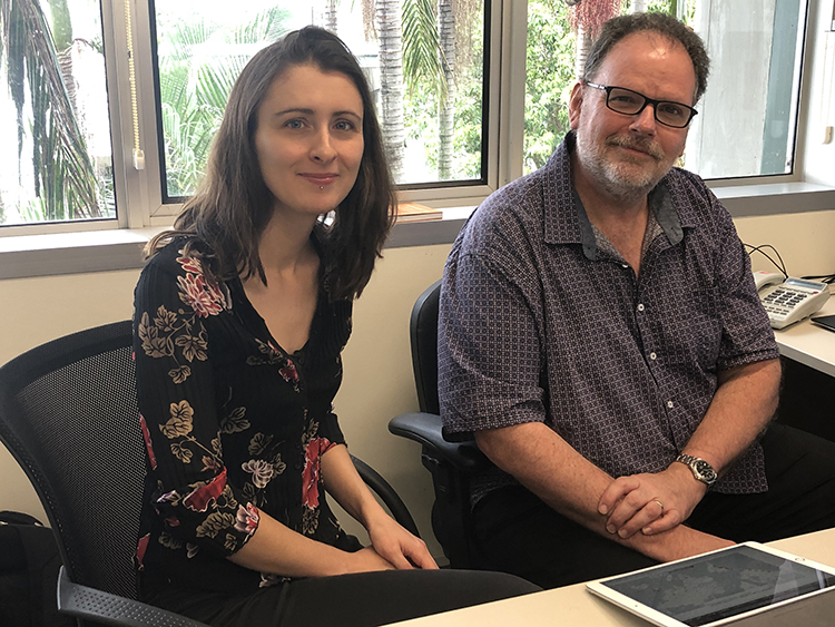 Researcher Dr Éleonore Lèbre  and Professor Rick Valenta