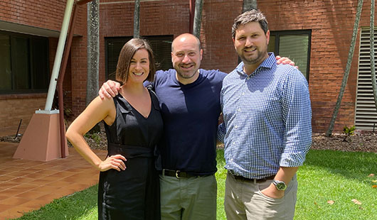 (Pictured left to right - Elizabeth Bawden, Jordan Trieger​ and Dr Timothy Wells