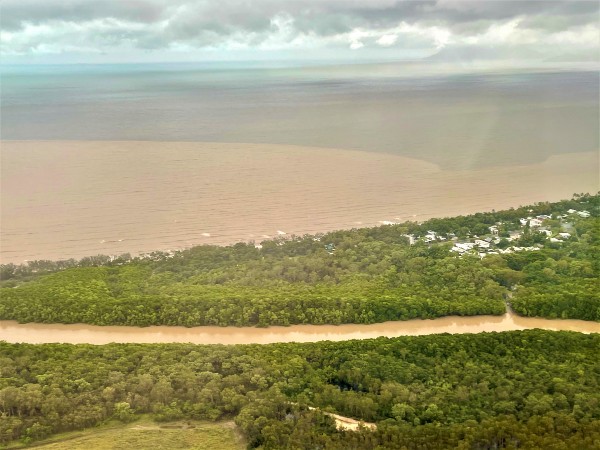 Sediment runoff from disturbed coastal catchments is a major threat to marine ecosystems. Understanding where sediments are produced and where they are delivered enables managers to design more effective strategies for protecting coral reefs. Image credit: Ove Hoegh-Guldberg.