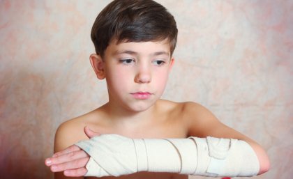 Injured boy