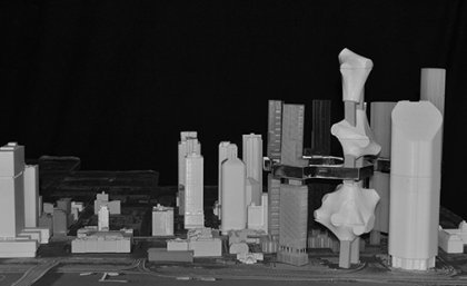 Alternative Queens Wharf proposal from UQ Architecture students Jeremy Field, Tommaso Raimondi and Joshua Lee. 