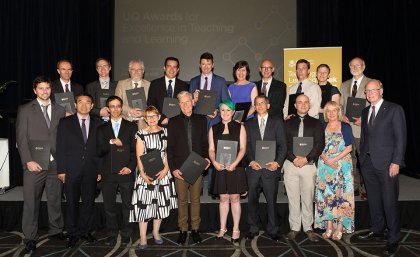The 2015 Awards for Excellence in Teaching and Learning winners at Customs House. The 2015 Awards for Excellence in Teaching and Learning winners at Customs House.