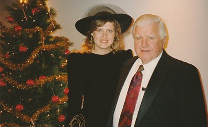 Professor Nancy Pachana with her father, Joseph T Pachana