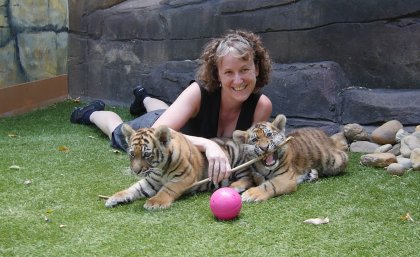 Dr Tamara Keeley with Adira and Akasha