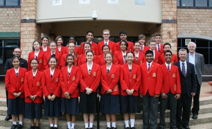 The St John's Anglican College NASA team with Professor David Mee (far right).