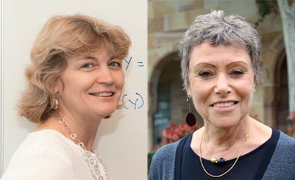 Professor Naomi Wray (left) and Professor Halina Rubinsztein-Dunlop Professor Naomi Wray (left) and Professor Halina Rubinsztein-Dunlop