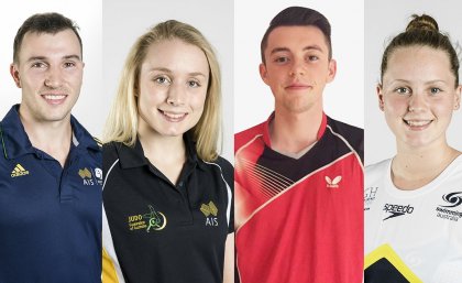 UQ athletes Michael Mercieca, Ellen Wright, Jake Duffy and Gemma Cooney. UQ athletes Michael Mercieca, Ellen Wright, Jake Duffy and Gemma Cooney.