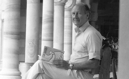 Adjunct Professor Ralph Summy in the Great Court at UQ's St Lucia campus