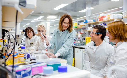 Dr Irina Vetter in her lab. Dr Irina Vetter in her lab.