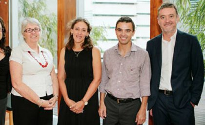 The youth justice forum panel featured, from left, Youth Advocacy Centre Director Janet Wright, barrister Jann Taylor, Griffith University criminal justice researcher April Chrzanowski, Royal Children's Hospital Child and Youth Mental Health Service Clinical Director Dr Stephen Stathis, and Paul Barclay, host of Radio National's Big Ideas program