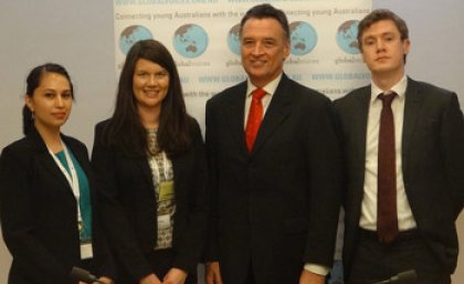 Global Voices WTO Delegates with Former Trade Minister Craig Emerson.