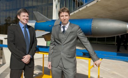 SCRAMSPACE Director Professor Russell Boyce and Technical Lead Dr Sandy Tirtey. SCRAMSPACE Director Professor Russell Boyce and Technical Lead Dr Sandy Tirtey.