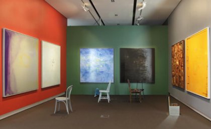 Winner of The University of Queensland National Artists' Self-Portrait Prize 2011
Domenico de Clario
‘2047 (the immortal)’ 2011
installation: mixed media on canvas (six panels) and found chairs
Collection of The University of Queensland. Winner of 'The University of Queensland National Artists' Self-Portrait Prize 2011'.
Photo: Carl Warner
Reproduced courtesy of the artist and John Buckley Gallery, Melbourne Winner of The University of Queensland National Artists' Self-Portrait Prize 2011
Domenico de Clario
‘2047 (the immortal)’ 2011
installation: mixed media on canvas (six panels) and found chairs
Collection of The University of Queensland. Winner of 'The University of Queensland National Artists' Self-Portrait Prize 2011'.
Photo: Carl Warner
Reproduced courtesy of the artist and John Buckley Gallery, Melbourne