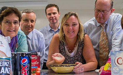 Dr Fitzgerald (centre) and her team are excited about establishing a training centre for food scientists at UQ