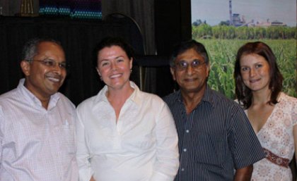 Some of the SaveNCane team (from left) Dr Prakash Lakshmanana, Dr Nicole Robinson, Jaya Basnayake and Jessica Vogt.