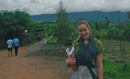 UQ Bachelor of Social Work graduand Madeline Smith puts into practice her community development skills in rural communities in Thailand.