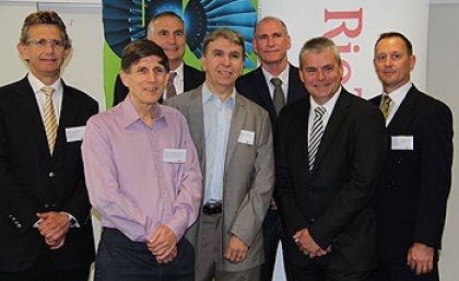 Back row L-R: Professor Graham Schaffer, Professor Gordon Dunlop, Steve Healy. Front row L-R:
Professor Peter Hayes, Dr Denis Audet, Francois Tremblay Back row L-R: Professor Graham Schaffer, Professor Gordon Dunlop, Steve Healy. Front row L-R:
Professor Peter Hayes, Dr Denis Audet, Francois Tremblay
