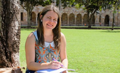 Amy Norman enjoying university life after winning a UQ Vice-Chancellor's scholarship early this year. Amy Norman enjoying university life after winning a UQ Vice-Chancellor's scholarship early this year.