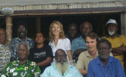 UQ Professor Jennifer Corrin in Solomon Islands. UQ Professor Jennifer Corrin in Solomon Islands.