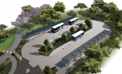 Artist's impression of the UQ Lakes bus station. Artist's impression of the UQ Lakes bus station.
