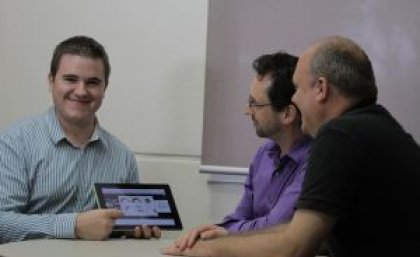 Andrew Harvey with advisors Dr Sean Rintel and Dr Richard Fitzgerald Andrew Harvey with advisors Dr Sean Rintel and Dr Richard Fitzgerald
