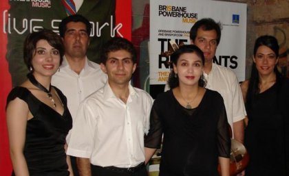 The Hezar Ava ensemble, from left: Pegah Varamini (ensemble leader, piano and vocal), Omid Rahimi (vocal and tonbak), Mostafa Odabaee (santour), Maryam Odabaee (tar), Barbod Valadi (alto tar) and Homeira Aryanpad (daf and back vocal). The Hezar Ava ensemble, from left: Pegah Varamini (ensemble leader, piano and vocal), Omid Rahimi (vocal and tonbak), Mostafa Odabaee (santour), Maryam Odabaee (tar), Barbod Valadi (alto tar) and Homeira Aryanpad (daf and back vocal).