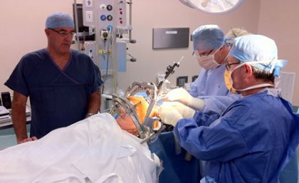 World leaders in deep brain stimulation, Prof Peter Silburn, Dr Terry Coyne and his team. World leaders in deep brain stimulation, Prof Peter Silburn, Dr Terry Coyne and his team.