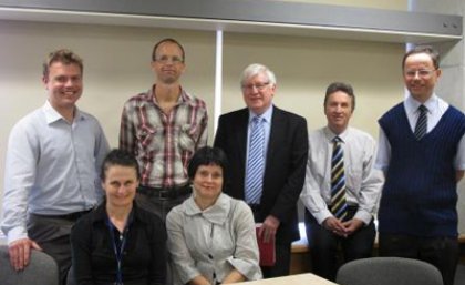 Inaugural Project Reference Group meeting (left to right), Dr Tim Lucas (DEEDI), Ms Maureen O'Connor (Qld Health), Dr Adrian Cherney (Chief Investigator), Ms Sharon Bailey (Qld Premier's Dept), Prof Paul Boreham (Chief Investigator), Prof Brian Head (Chief Investigator) and Dr John Dungan (DET).