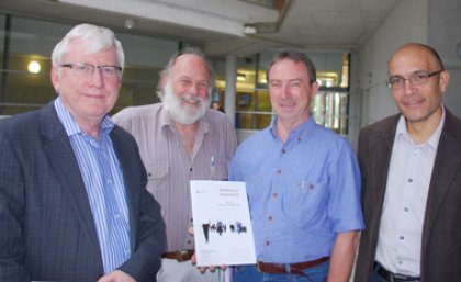 Project chief investigators (left to right) Professor Boreham, A/Professor Geoff Dow, A/Professor Warren Lafffan and Professor Mark Western