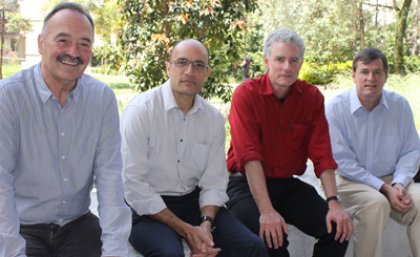 Professors Robert Lingard, Mark Western, Stephen Bell and Andrew McLennan
