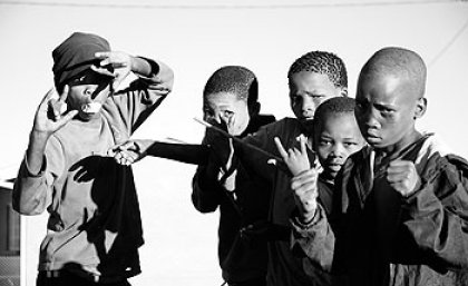 The 2010 winning entry "Children in Ghanzi" taken by Stephen McLoughlin in western Botswana