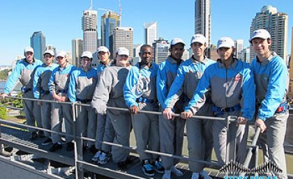 Participants in the Spark Engineering Camp on top of Brisbane's Story Bridge