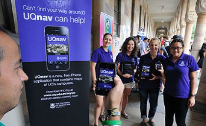 Orientation Week launch of UQnav for iPhone