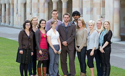 Members of the Asylum and Refugee Law Project including Marissa Dooris (front row, second from left) and Dr Peter Billings (centre)