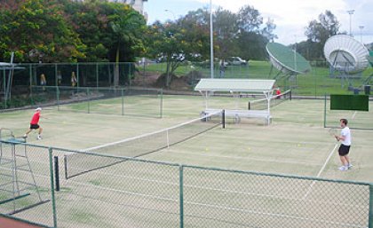 Several courts at the UQ Tennis Centre have re-opened following January's floods