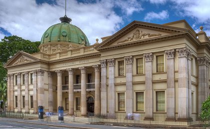 The facade of the Customs House building The facade of the Customs House building