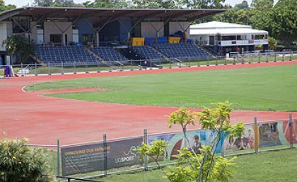 The latest photograph of the UQ athletics track (taken January 18)