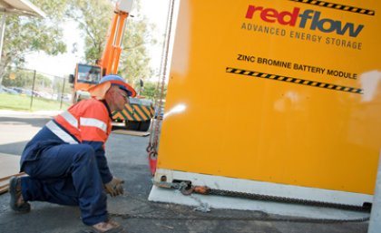 Brisbane company RedFlow delivers a prototype zinc-bromine battery-based energy storage system