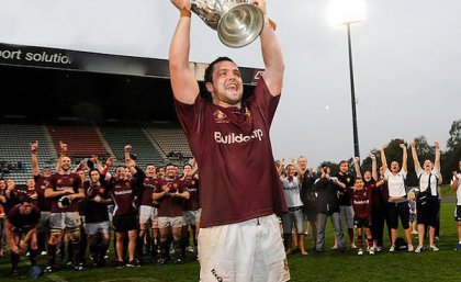 UQ Captain James Hanson holds up the Hospital Cup. Photo by Tomme Hanson UQ Captain James Hanson holds up the Hospital Cup. Photo by Tomme Hanson