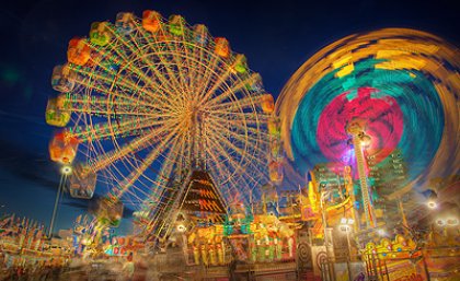 Sideshow alley at the famous Brisbane Ekka