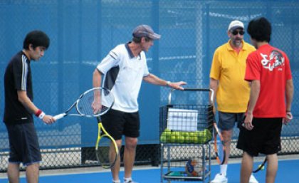 QTC Coach Chris Walsh running a trial group coaching session QTC Coach Chris Walsh running a trial group coaching session