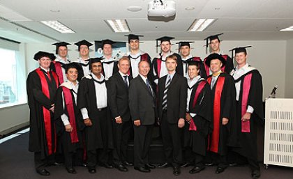 The first Laing O’Rourke cohort graduating from UQBS professional development courses