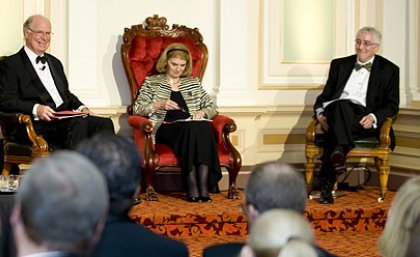 Queensland Premier Anna Bligh marks 100 years since the establishment of UQ in 1909 with Chancellor John Story, Queensland Governor Dr Penelope Wensley AO and Vice-Chancellor Professor Paul Greenfield